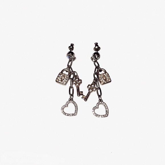 Swarovski Jewelry - Swarovski Lock & Key Earrings